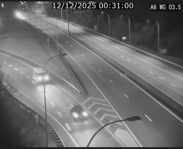Traffic live webcam Luxembourg - Croix de Cessange - A6 - BK 3.5 - direction France/Allemagne