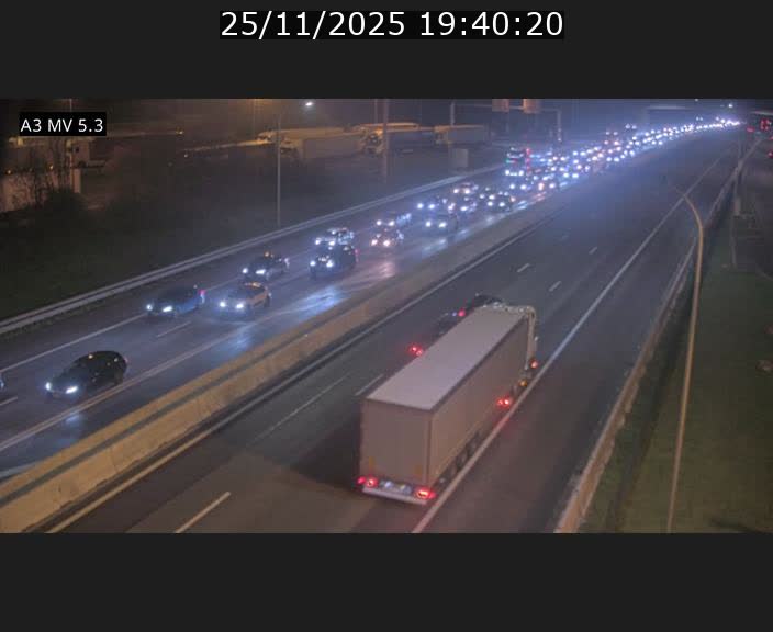 Webcam à l'Aire de Berchem au Luxembourg sur l'A3. Vue orientée vers la France
