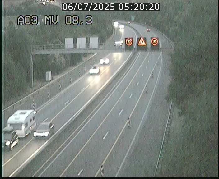 Webcam Autoroute après la Croix de Bettembourg en direction de Luxembourg sur l'A3