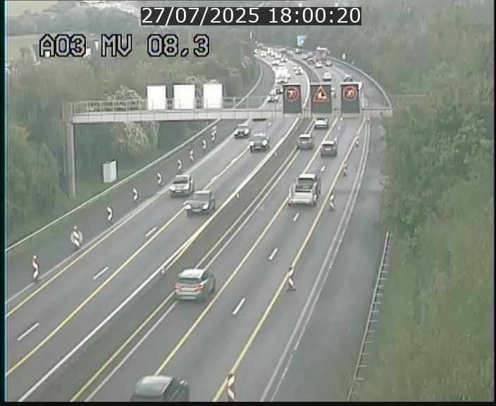 Webcam Autoroute après la Croix de Bettembourg en direction de Luxembourg sur l'A3