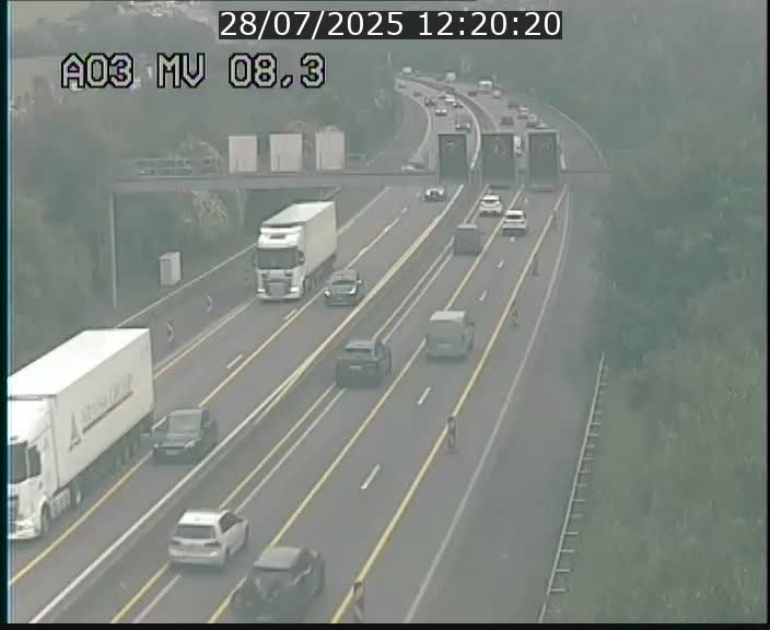 Webcam Autoroute après la Croix de Bettembourg en direction de Luxembourg sur l'A3