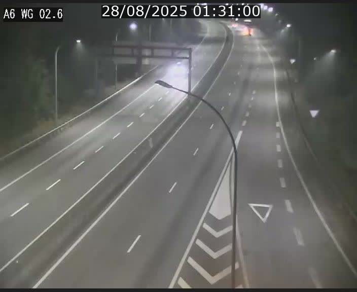 Traffic live webcam Luxembourg Croix de Cessange - A6 - BK 2.6 - direction France/Allemagne