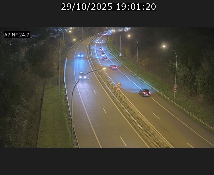 Caméra trafic Luxembourg - A7, Schieren direction Mersch