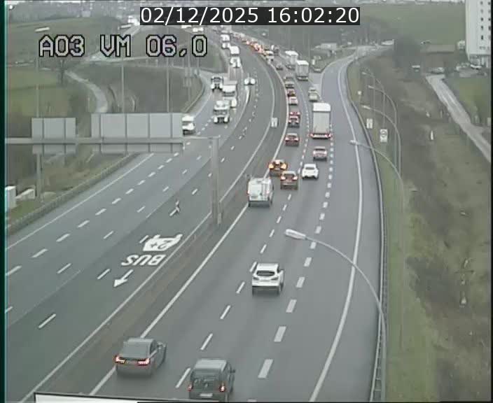 Traffic live webcam Luxembourg Aire de Berchem - A3 - BK 6 - direction France