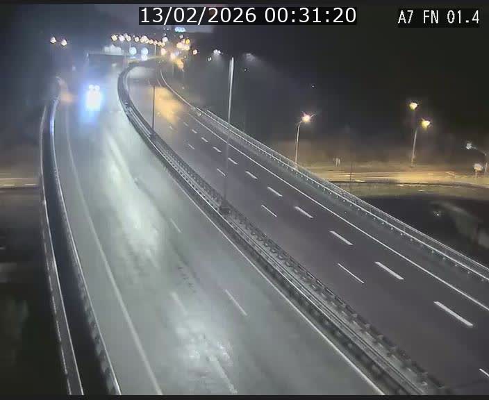 Caméra autoroute Luxembourg A7 - Tunnel Stafelter - direction Echangeur Grünewald