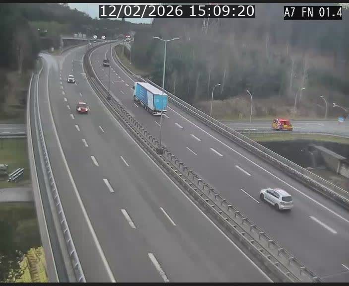 Caméra autoroute Luxembourg A7 - Tunnel Stafelter - direction Echangeur Grünewald