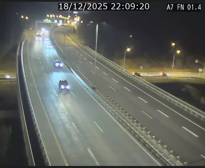 Caméra autoroute Luxembourg A7 - Tunnel Stafelter - direction Echangeur Grünewald