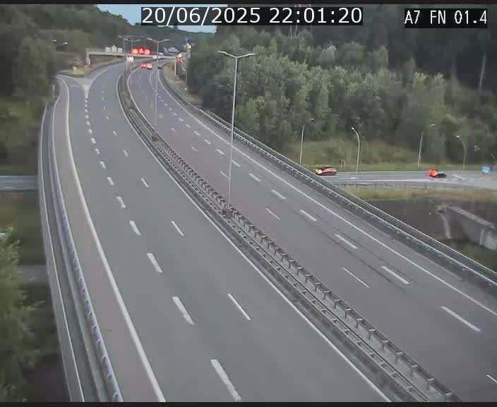 Caméra autoroute Luxembourg A7 - Tunnel Stafelter - direction Echangeur Grünewald