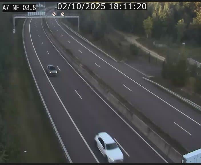 Webcam autoroute A7 au Luxembourg à la sortie du Tunnel Stafelter vers le Nord