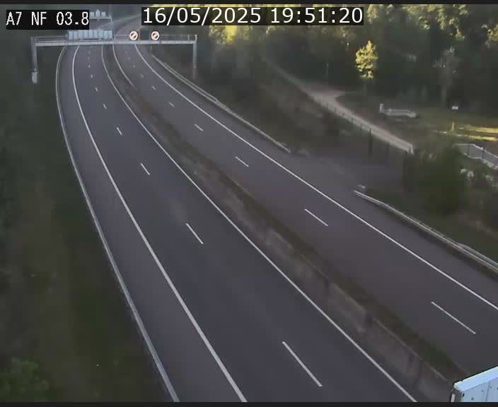 Webcam autoroute A7 au Luxembourg à la sortie du Tunnel Stafelter vers le Nord