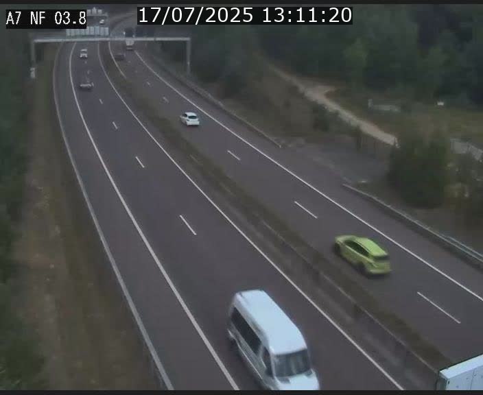 Webcam autoroute A7 au Luxembourg à la sortie du Tunnel Stafelter vers le Nord