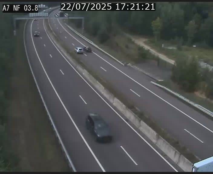 Webcam autoroute A7 au Luxembourg à la sortie du Tunnel Stafelter vers le Nord