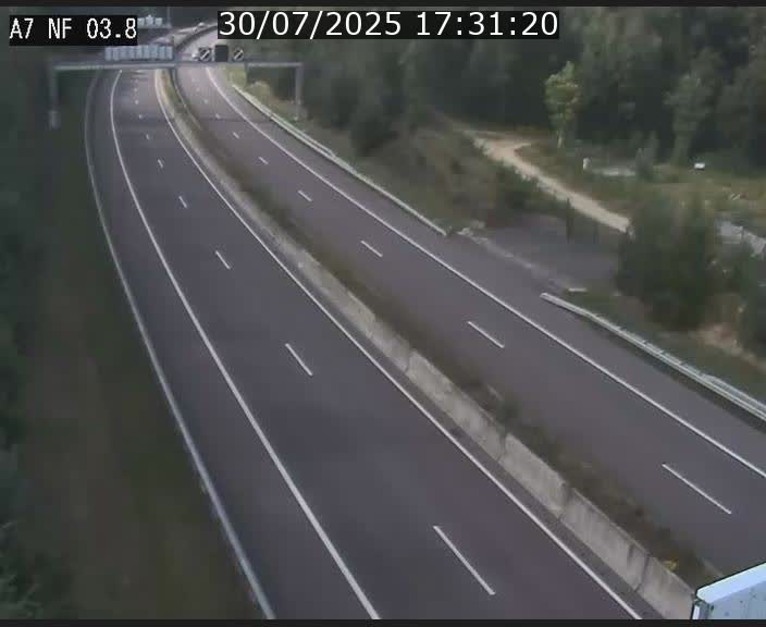 Webcam autoroute A7 au Luxembourg à la sortie du Tunnel Stafelter vers le Nord