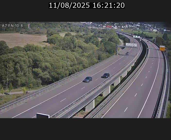 Caméra trafic Luxembourg - A7, Tunnel Gousselerbierg, sortie sud, direction rond-point Lorentzweiler (BK 10.8)