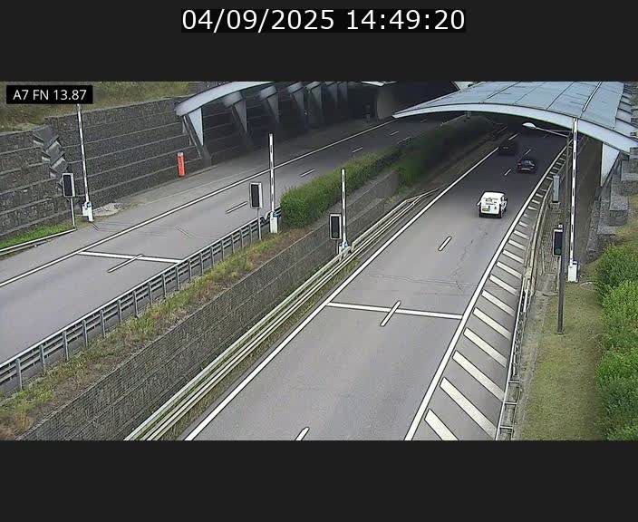 Caméra trafic Luxembourg - A7, Tunnel Gousselerbierg, entrée nord, direction Lorentzweiler