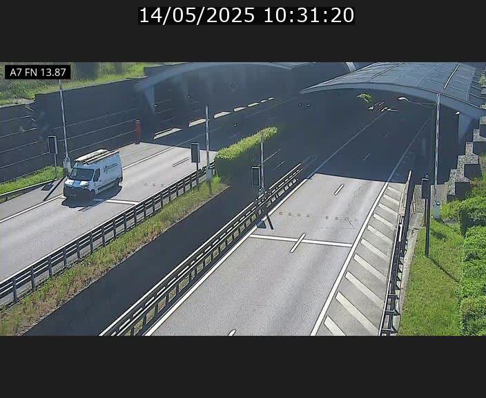 Caméra trafic Luxembourg - A7, Tunnel Gousselerbierg, entrée nord, direction Lorentzweiler