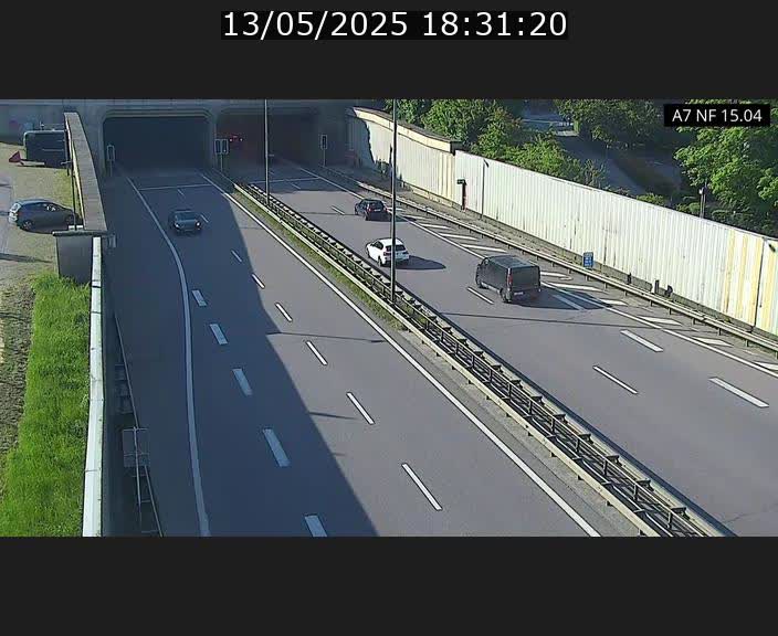 Caméra trafic Luxembourg - A7, Tunnel Mersch, entrée sud, direction Ettelbruck