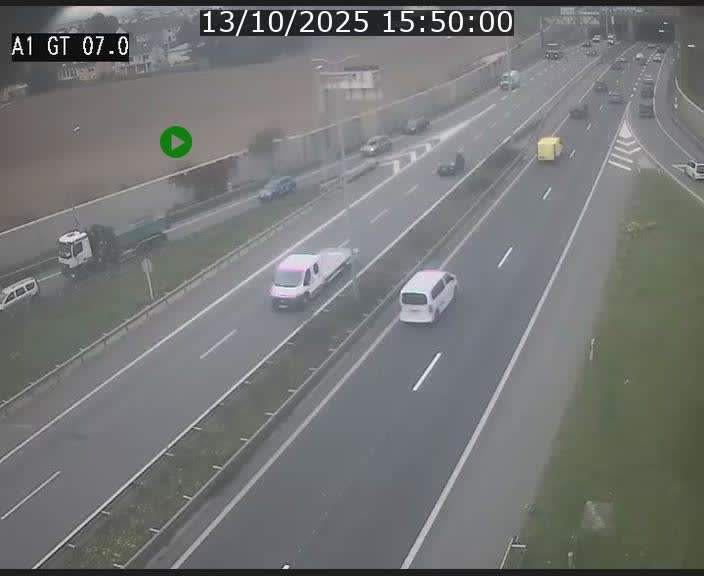 Traffic live webcam Luxembourg Cents - A1 direction Kirchberg - BK 7
