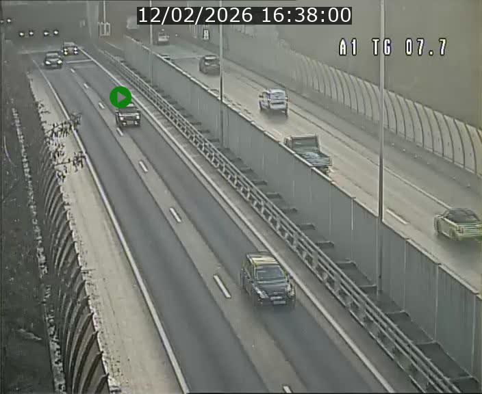 Traffic live webcam Luxembourg Kirchberg - A1 direction Luxembourg-ville - BK 7.7