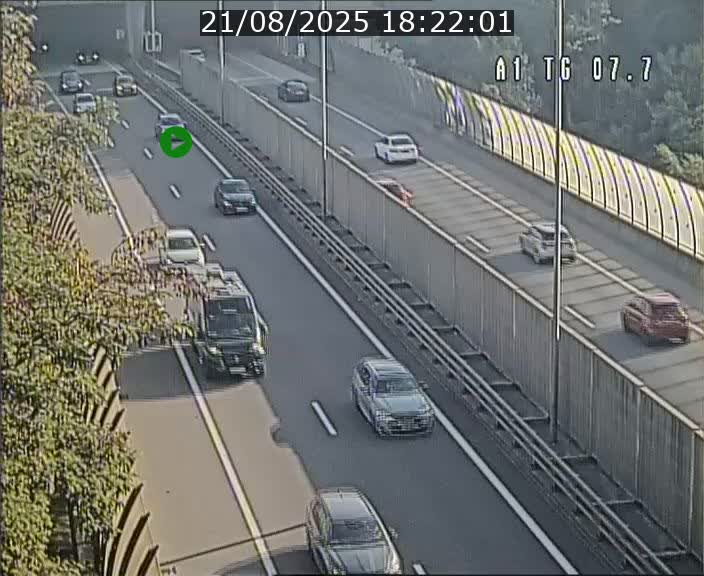 Traffic live webcam Luxembourg Kirchberg - A1 direction Luxembourg-ville - BK 7.7