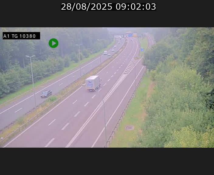 Traffic live webcam Luxembourg Senningerberg - A1 direction Luxembourg Kirchberg - BK 10.3