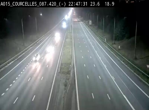 Webcam autoroute Belgique - Viesville - E42 direction Mons - BK 84.35
