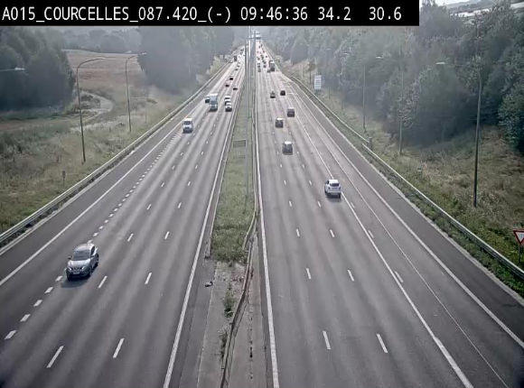 Webcam autoroute Belgique - Viesville - E42 direction Mons - BK 84.35