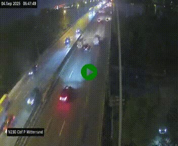 Webcam sur le périphérique de Bordeaux à l'est de la ville. Caméra située sur le Pont Mitterand sur la N230