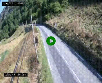 Webcam dans les Pyrénées Atlantique au niveau du col d'Urdos et du fort du Pourtalet sur la N134, en direction du Col et du tunnel du Somport, à 765 mètres d'altitude