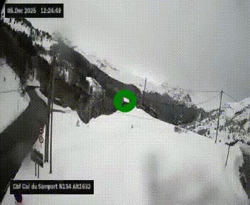 Webcam au col du Somport, côté français, sur la N134, dans les Pyrénées, en direction de l'Espagne, à 1632 mètres d'altitude