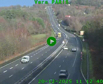 Caméra routière sur l'autoroute A20 à Bessines-sur-Gartempe. Vue orientée vers Paris