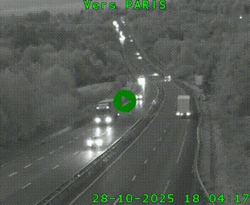 Caméra routière sur l'autoroute A20 à Bessines-sur-Gartempe. Vue orientée vers Paris