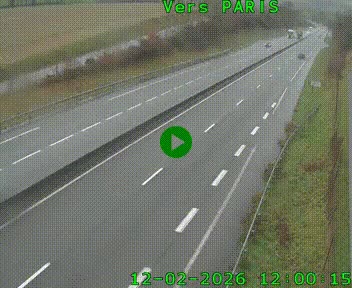 Caméra routière sur l'autoroute A20 à Saint-Hilaire-Bonneval, au sud de Limoges. Vue orientée vers Paris