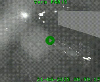 Caméra routière sur l'autoroute A20 à Brive-la-Gaillarde, à la jonction avec l'A89. Vue orientée vers Paris
