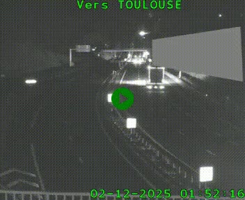 Caméra routière sur l'autoroute A20 à Noailles, en périphérie de Brive-la-Gaillarde. Vue orientée vers Toulouse