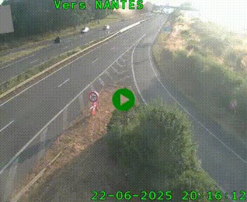 Webcam N147 au nord de Poitiers et à la jonction avec la A10