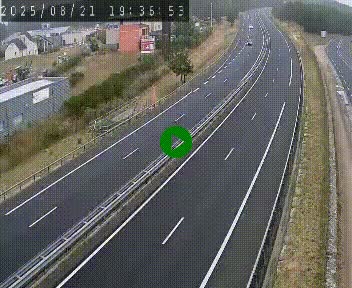 Caméra autoroute A75 à hauteur du col du rocher blanc en direction de Montpellier