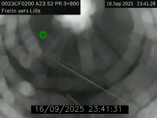 Webcam autoroute A23 à hauteur de Fretin. Vue orientée vers Lille