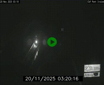Webcam sur la N165 après le Pont de l'Iroise, à l'entrée de Brest