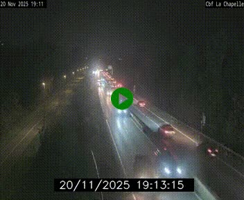 Webcam sur le périphérique de Nantes (N844) à hauteur de Porte de la Chapelle, au nord de la ville