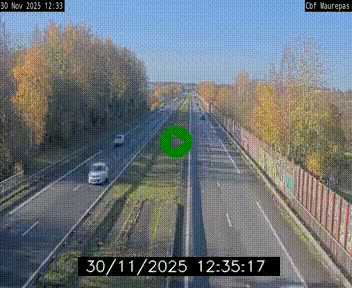 Webcam sur le périphérique de Rennes (N136) à hauteur de Maurepas, au nord de la ville