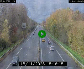 Webcam sur le périphérique de Nantes (N844) entre la Porte de Saint-Luce et la Porte d'Anjou, à l'est de la ville