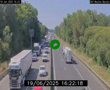 Webcam sur le périphérique de Nantes (N844) entre la Porte de Saint-Luce et la Porte d'Anjou, à l'est de la ville