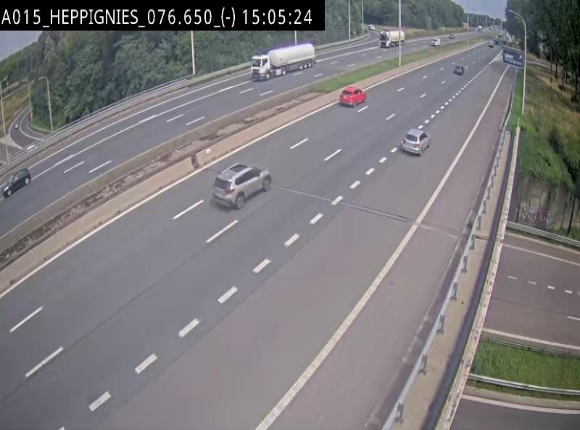Webcam autoroute Belgique - Heppignies - E42 direction Namur - BK 76.4