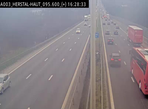 Webcam autoroute Belgique - Herstal - E40 direction Aix-la-Chapelle - BK 97