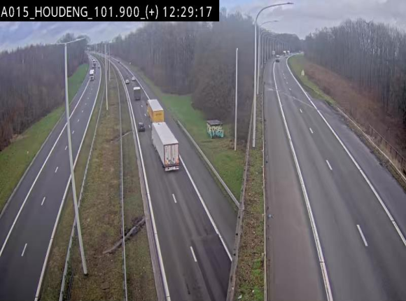 Webcam autoroute Belgique - Houdeng-Goegnies - Jonction E19/E42 direction Tournai/Mons - BK 101.85