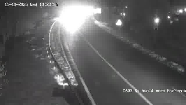 Webcam sur la D603 située à proximité de Saint-Avold. Vue orientée vers Macheren.