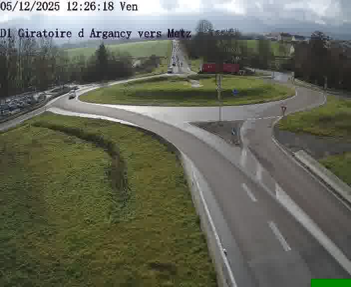 Webcam installée le long de D1 (France) à Argancy, pointée vers Metz, utile pour suivre précisément les conditions de trafic.