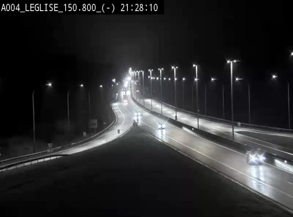 Webcam E411 dans la Côte de Léglise. Vue orientée vers Bruxelles