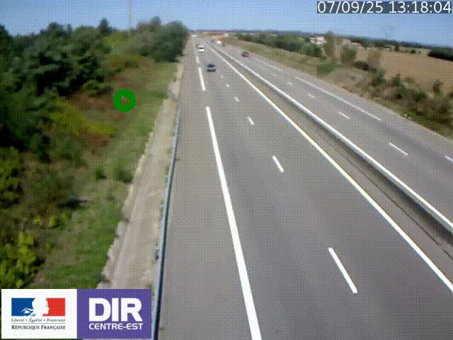 Webcam sur le contournement de Valence, sur la Nationale 7, à la jonction avec la N532, caméra orientée vers Grenoble